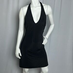 Versace Jeans Couture Black Halter Dress Sz 00